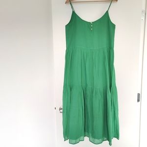 Midi layered camisole dress from Mango Size S green